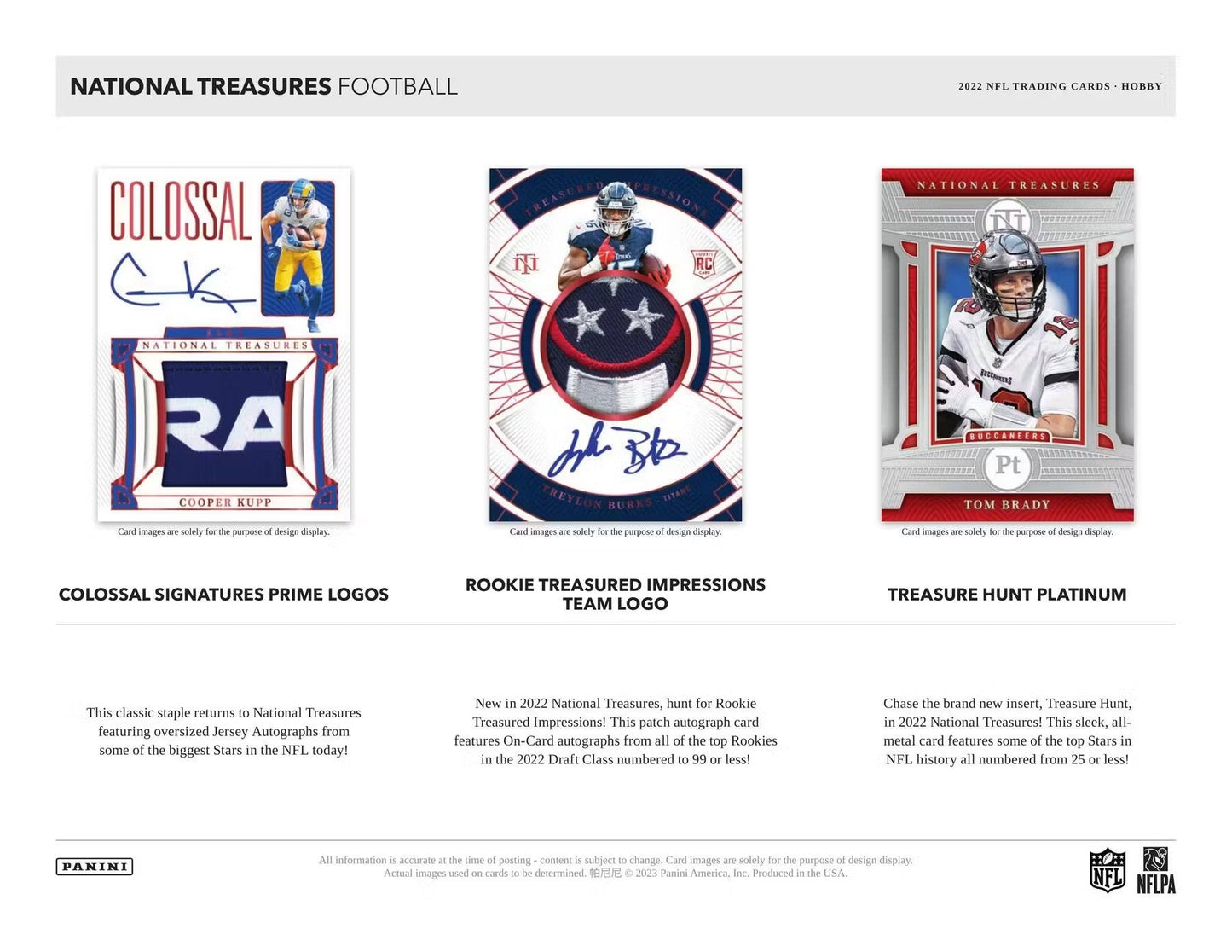 2022 Panini National Treasures Football Hobby Box - Columbia Hobby - Sports Card Boxes - Toploaders - Card Savers