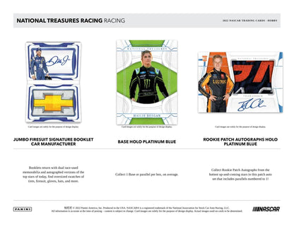 2022 Panini National Treasures Racing Hobby Box - Columbia Hobby - Sports Card Boxes - Toploaders - Card Savers