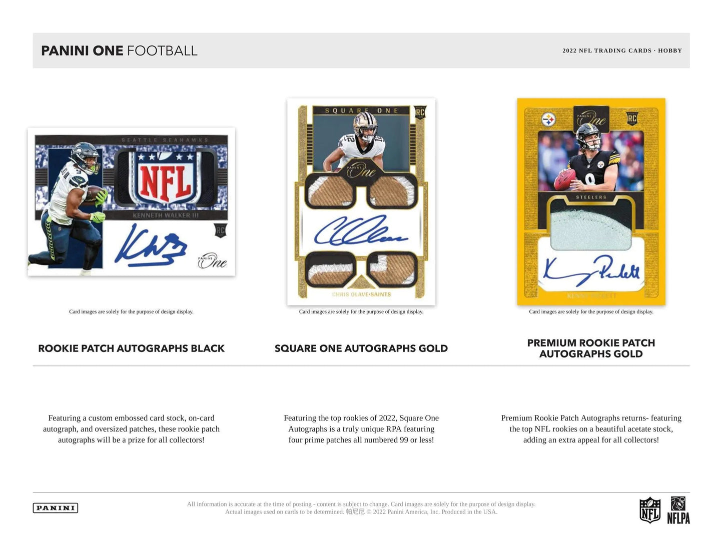 2022 Panini One Football Hobby Box - Columbia Hobby - Sports Card Boxes - Toploaders - Card Savers