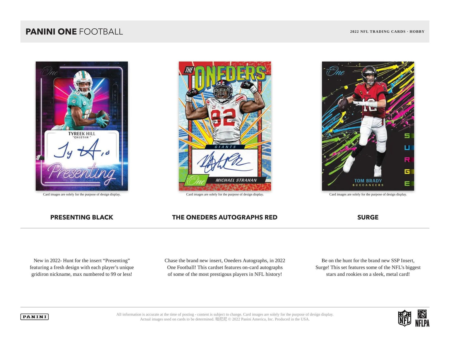 2022 Panini One Football Hobby Box - Columbia Hobby - Sports Card Boxes - Toploaders - Card Savers