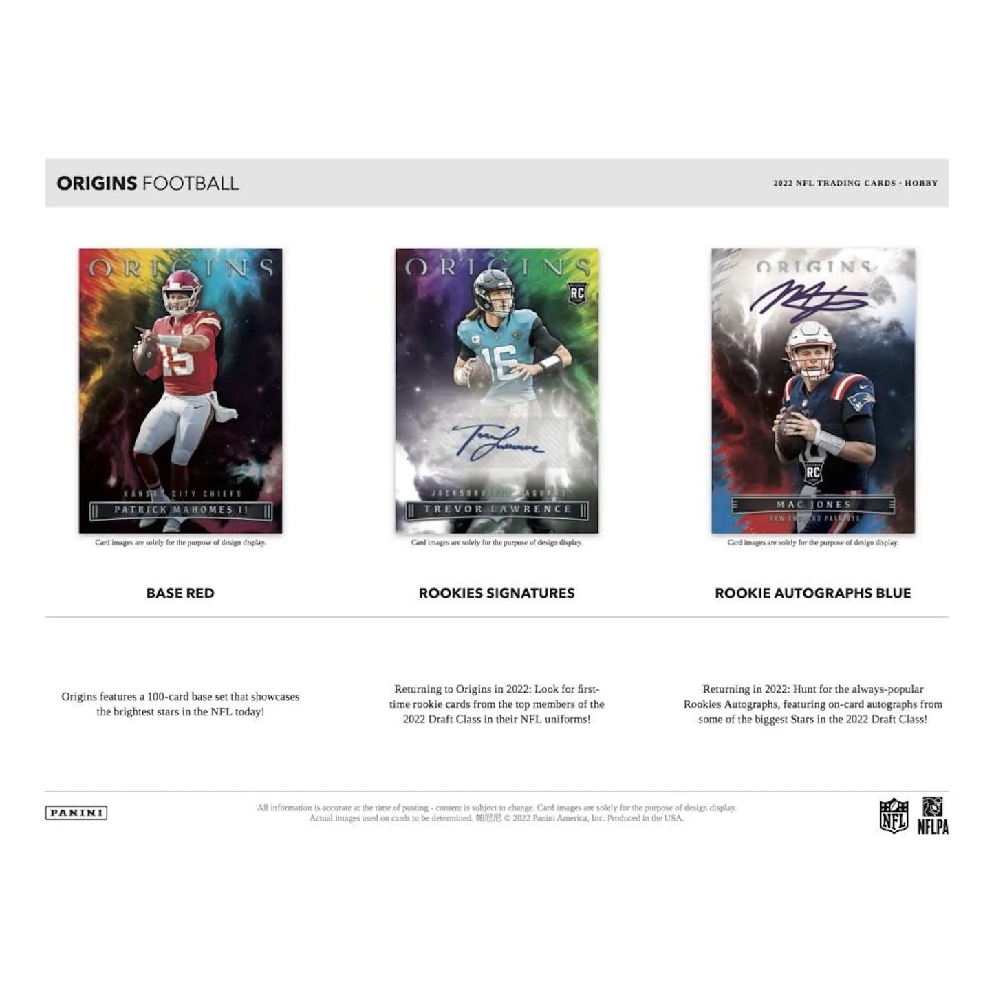 2022 Panini Origins Football Hobby Box - Columbia Hobby - Sports Card Boxes - Toploaders - Card Savers