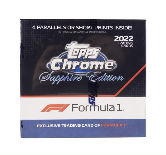 2022 Topps Chrome F1 Formula 1 Sapphire Edition Hobby Box - Columbia Hobby - Sports Card Boxes - Toploaders - Card Savers