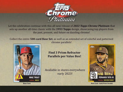 2022 Topps Chrome Platinum Anniversary Baseball 8 - Pack Blaster Box - Columbia Hobby - Sports Card Boxes - Toploaders - Card Savers
