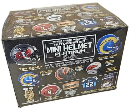 2022 Tristar Hidden Treasures Football Mini Helmet Platinum Edition Box - Columbia Hobby - Sports Card Boxes - Toploaders - Card Savers