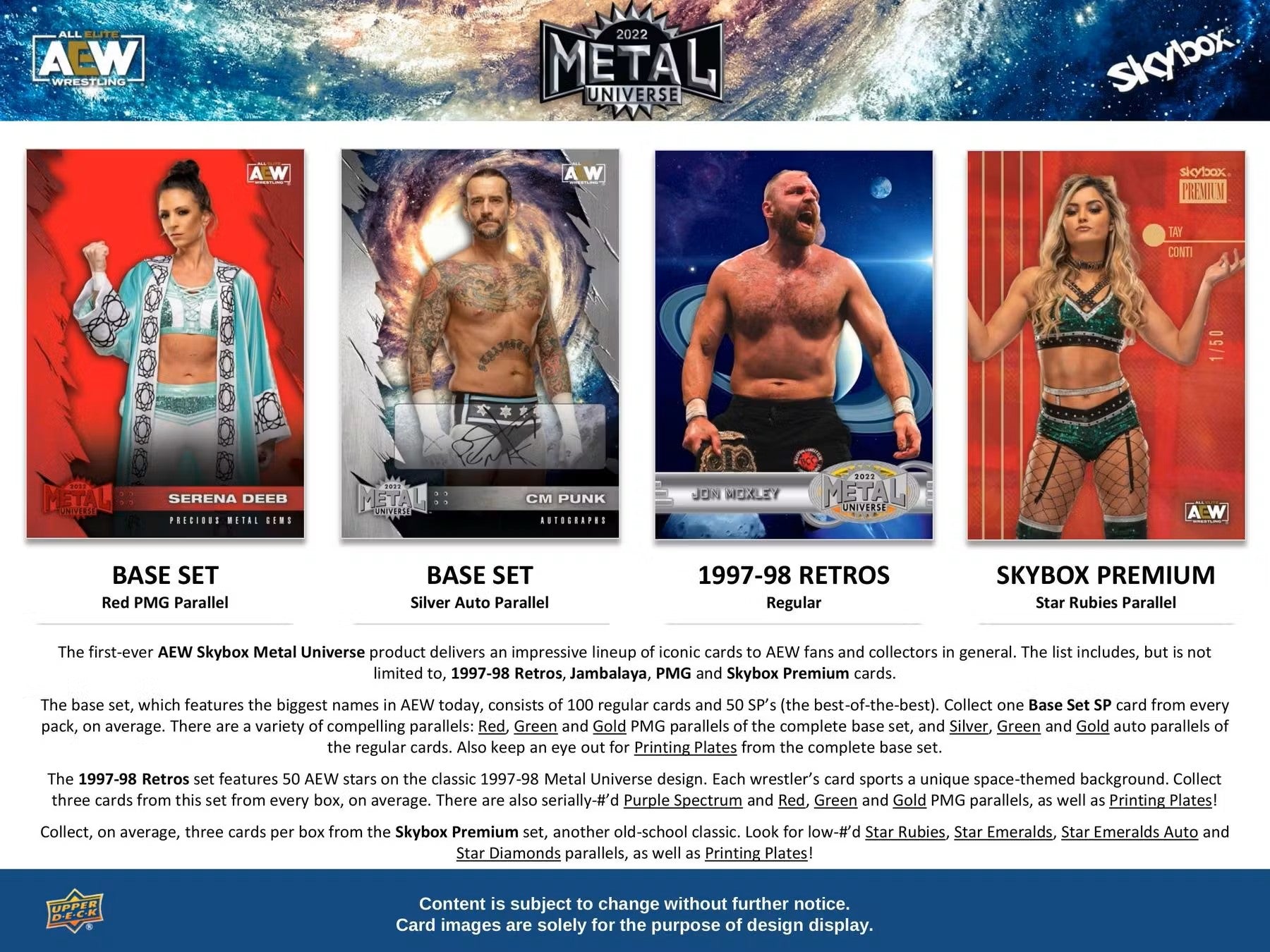 2022 Upper Deck All Elite Wrestling AEW Skybox Metal Universe Hobby Box - Columbia Hobby - Sports Card Boxes - Toploaders - Card Savers