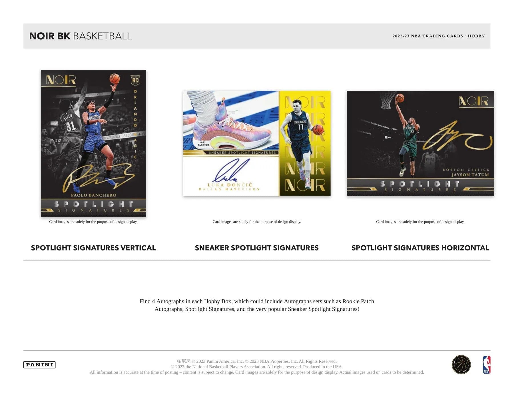 2022/23 Panini Noir Basketball Hobby Box - Columbia Hobby - Sports Card Boxes - Toploaders - Card Savers