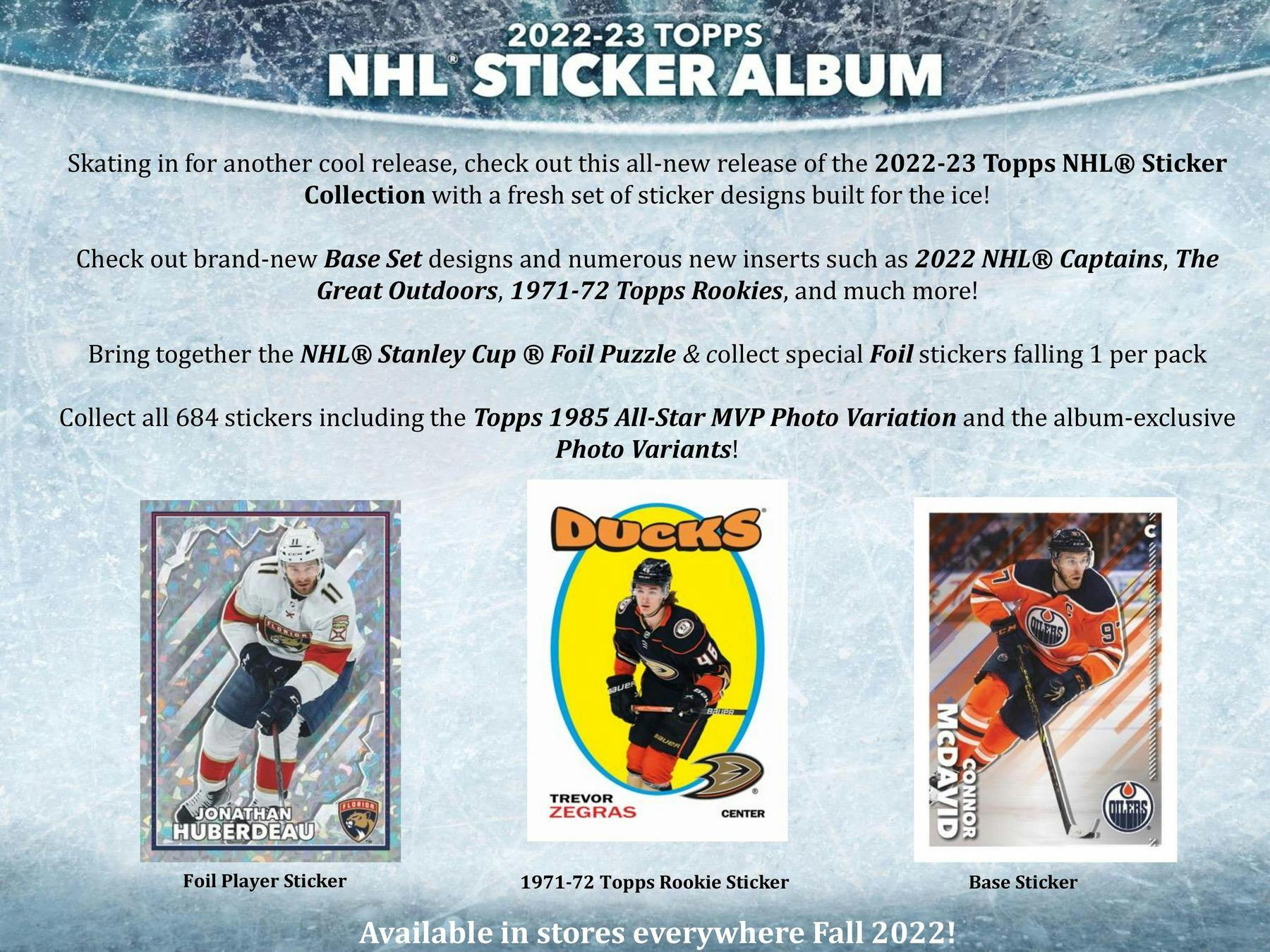 2022/23 Topps NHL Hockey Sticker Collection 50 - Pack Box | Columbia Sports Cards - Columbia Sports Cards