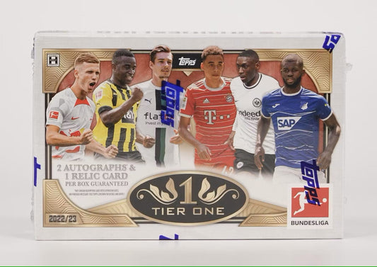 2022/23 Topps Tier One Bundesliga Soccer Hobby Box - Columbia Hobby - Sports Card Boxes - Toploaders - Card Savers