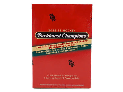 2022/23 Upper Deck Parkhurst Champions Hockey 5 - Pack Blaster Box - Columbia Hobby - Sports Card Boxes - Toploaders - Card Savers