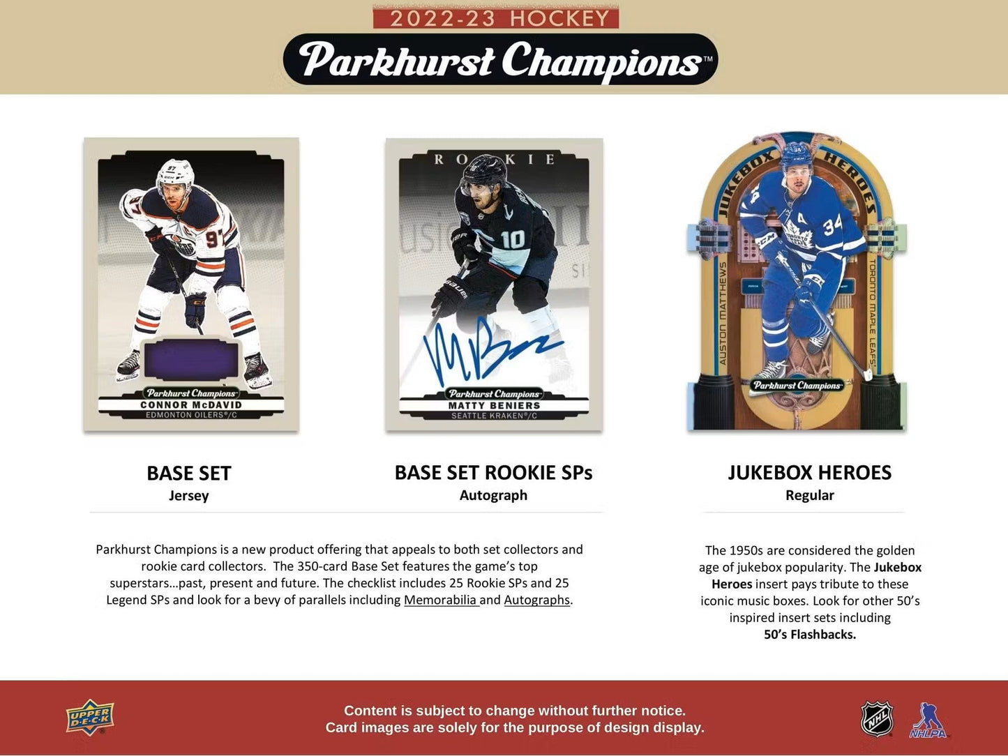 2022/23 Upper Deck Parkhurst Champions Hockey 5 - Pack Blaster Box - Columbia Hobby - Sports Card Boxes - Toploaders - Card Savers