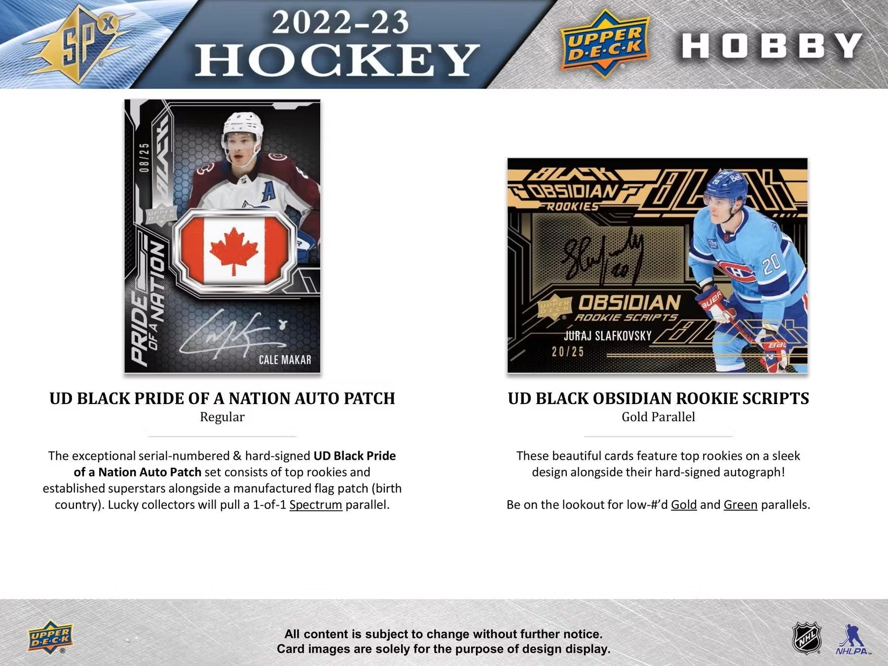 2022/23 Upper Deck SPx Hockey Hobby Box - Columbia Hobby - Sports Card Boxes - Toploaders - Card Savers