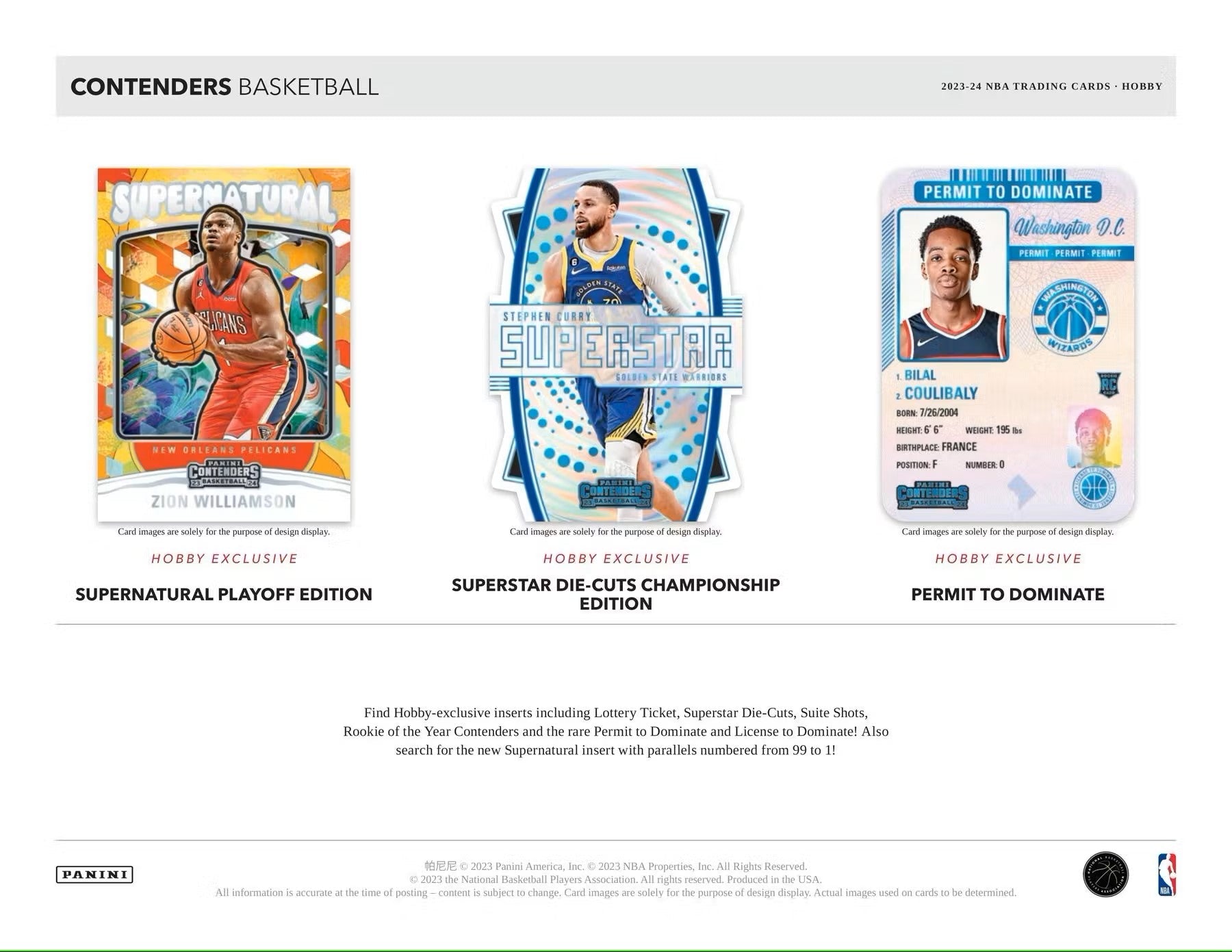 2023 - 24 Panini Contenders Basketball Hobby Box - Columbia Hobby - Sports Card Boxes - Toploaders - Card Savers