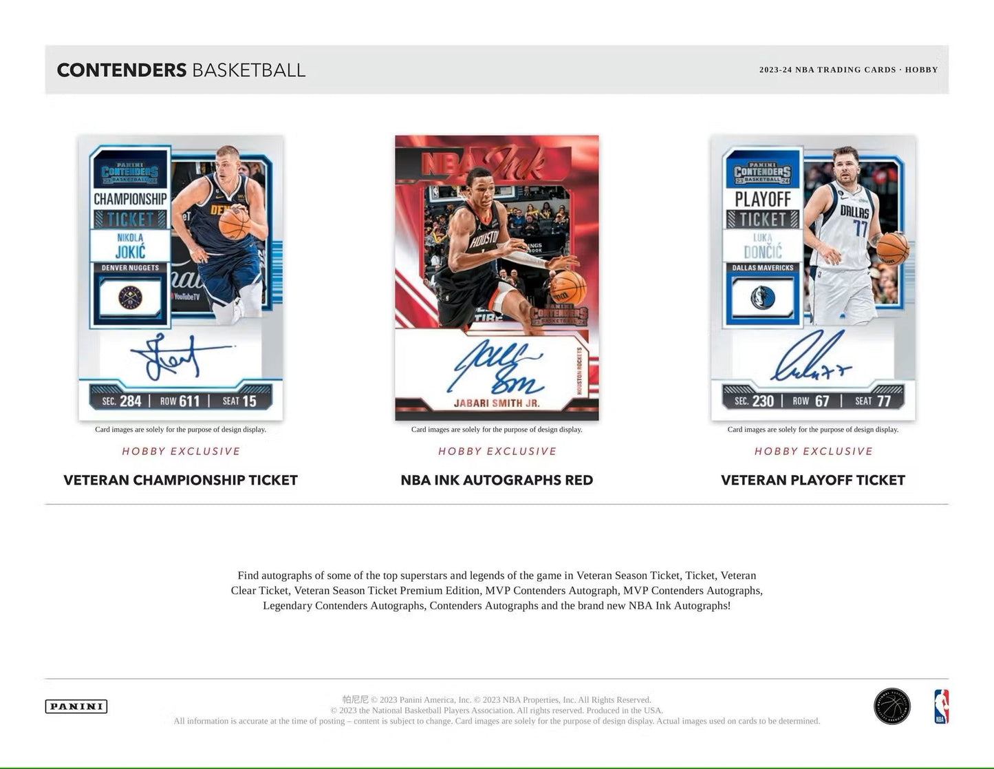 2023 - 24 Panini Contenders Basketball Hobby Box - Columbia Hobby - Sports Card Boxes - Toploaders - Card Savers
