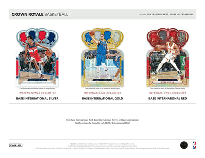 2023 - 24 Panini Crown Royale Basketball International Hobby Box - Columbia Hobby - Sports Card Boxes - Toploaders - Card Savers