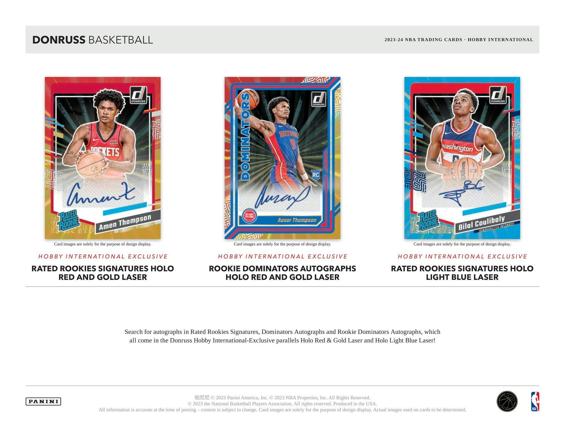 2023 - 24 Panini Donruss Basketball International Hobby Box - Columbia Hobby - Sports Card Boxes - Toploaders - Card Savers