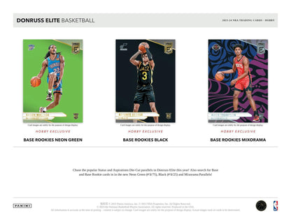 2023 - 24 Panini Donruss Elite Basketball Hobby Box - Columbia Hobby - Sports Card Boxes - Toploaders - Card Savers