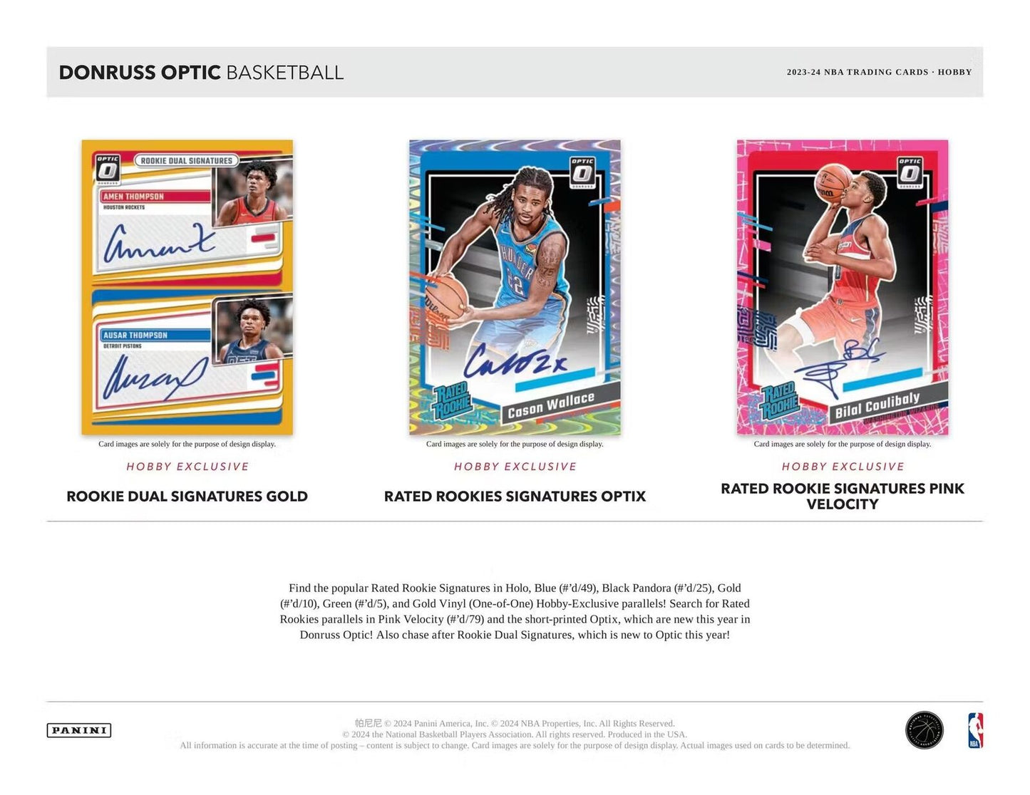 2023 - 24 Panini Donruss Optic Basketball 1st Off The Line FOTL Hobby Box - Columbia Hobby - Sports Card Boxes - Toploaders - Card Savers