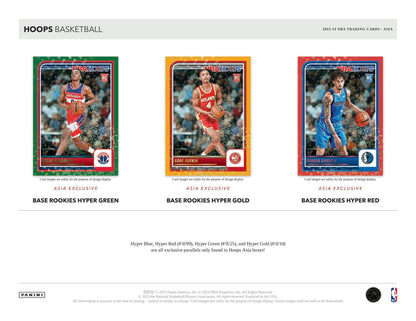 2023 - 24 Panini Hoops Basketball Asia Box - Columbia Hobby - Sports Card Boxes - Toploaders - Card Savers