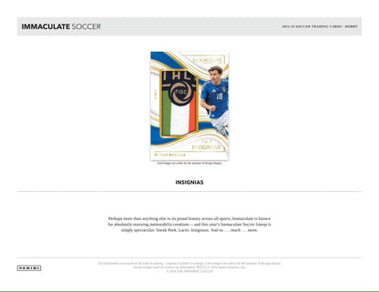 2023 - 24 Panini Immaculate Soccer Hobby Box - Columbia Hobby - Sports Card Boxes - Toploaders - Card Savers
