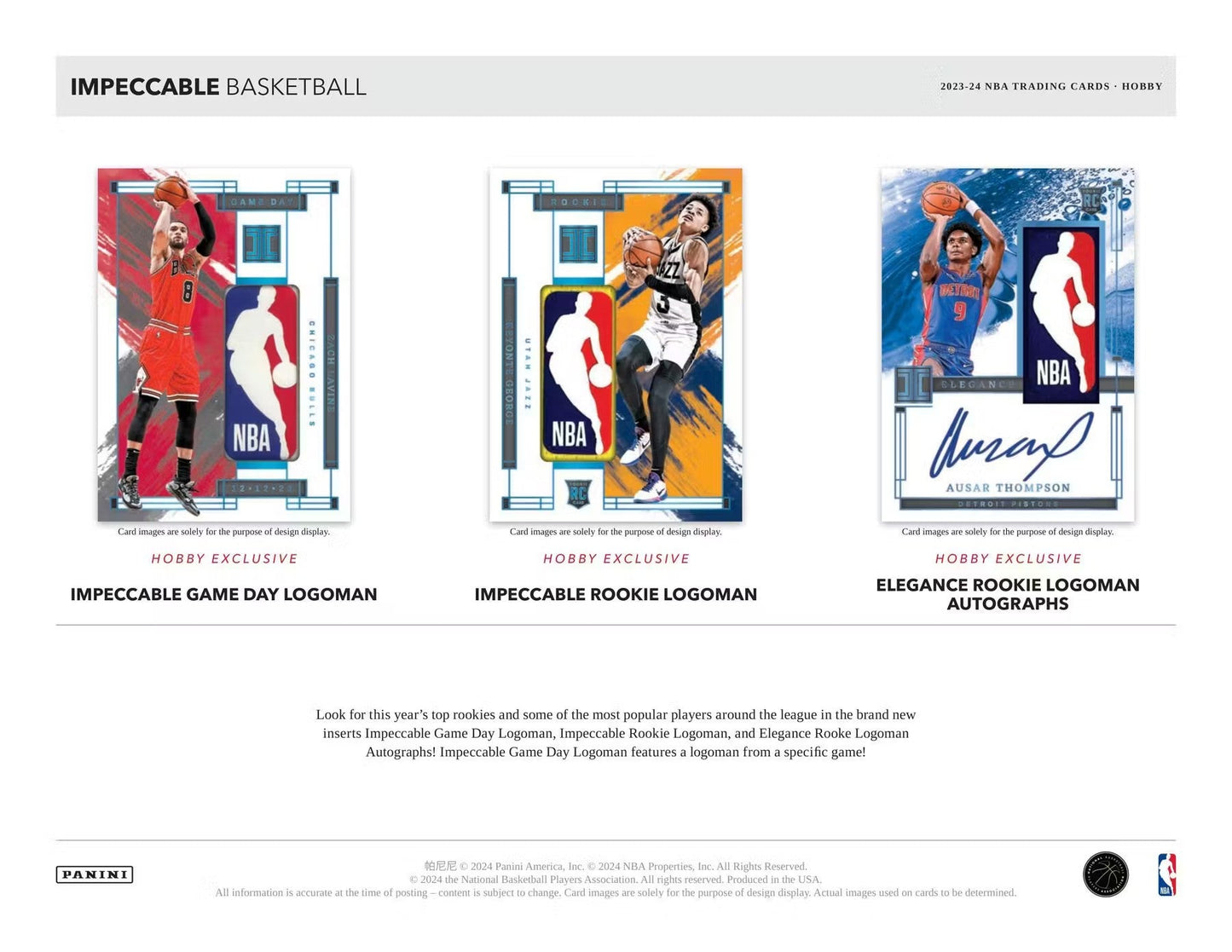 2023 - 24 Panini Impeccable Basketball Hobby Box - Columbia Hobby - Sports Card Boxes - Toploaders - Card Savers