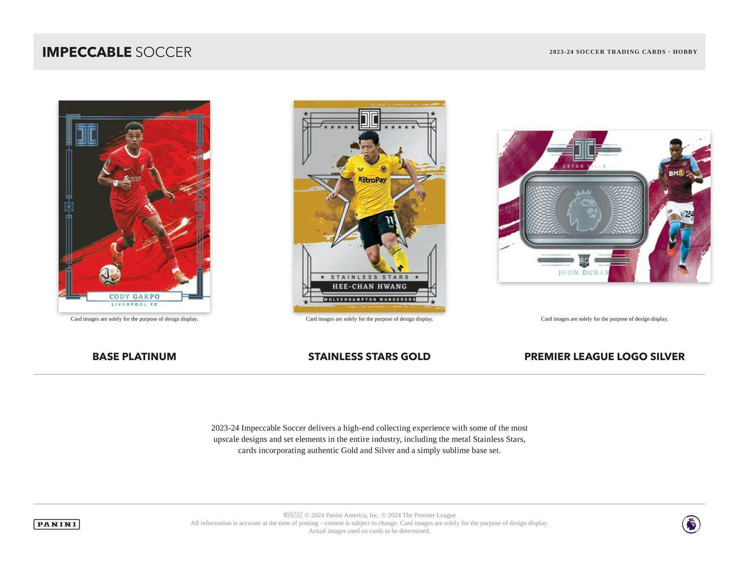 2023 - 24 Panini Impeccable Premier League EPL Soccer Hobby Box - Columbia Hobby - Sports Card Boxes - Toploaders - Card Savers