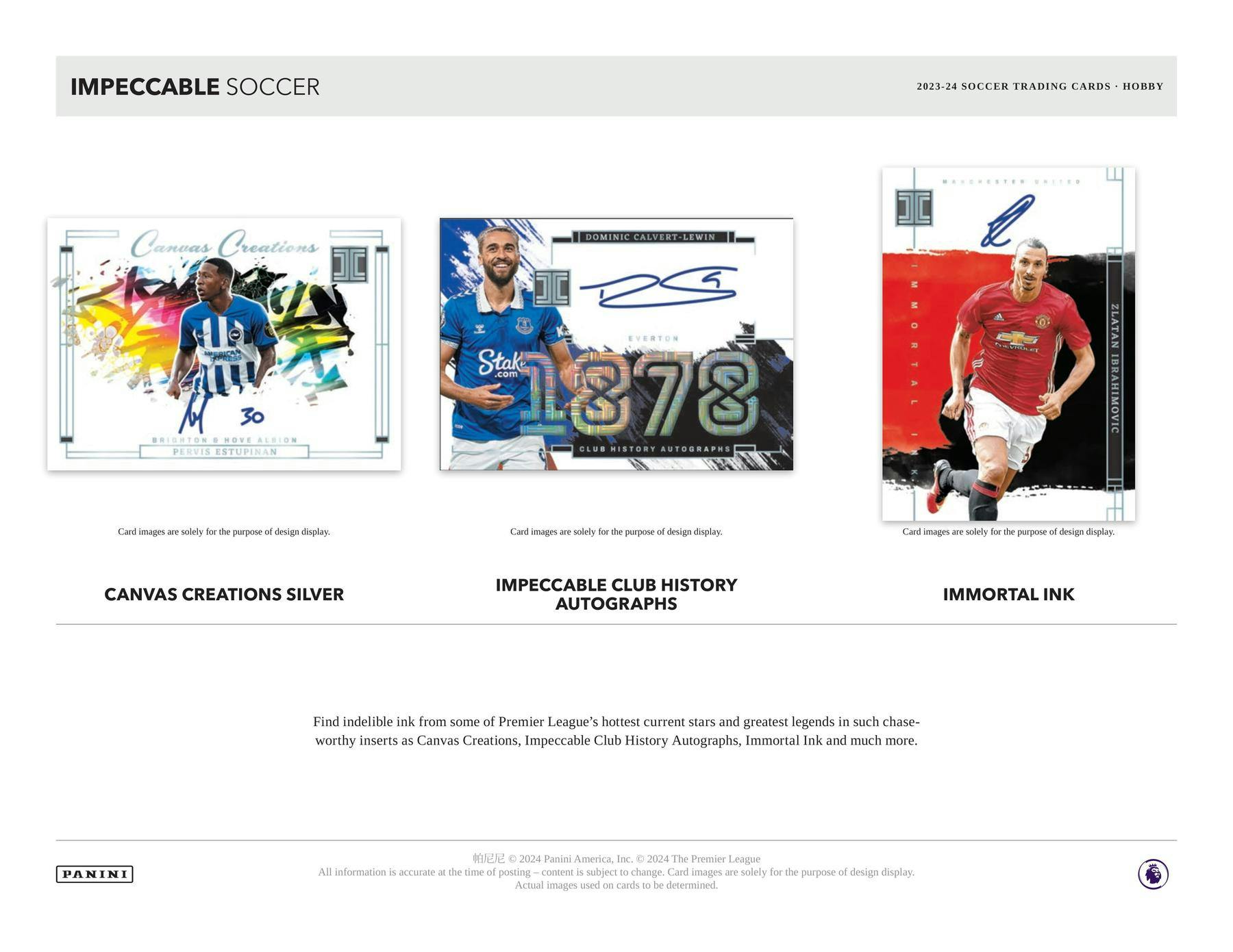 2023 - 24 Panini Impeccable Premier League EPL Soccer Hobby Box - Columbia Hobby - Sports Card Boxes - Toploaders - Card Savers
