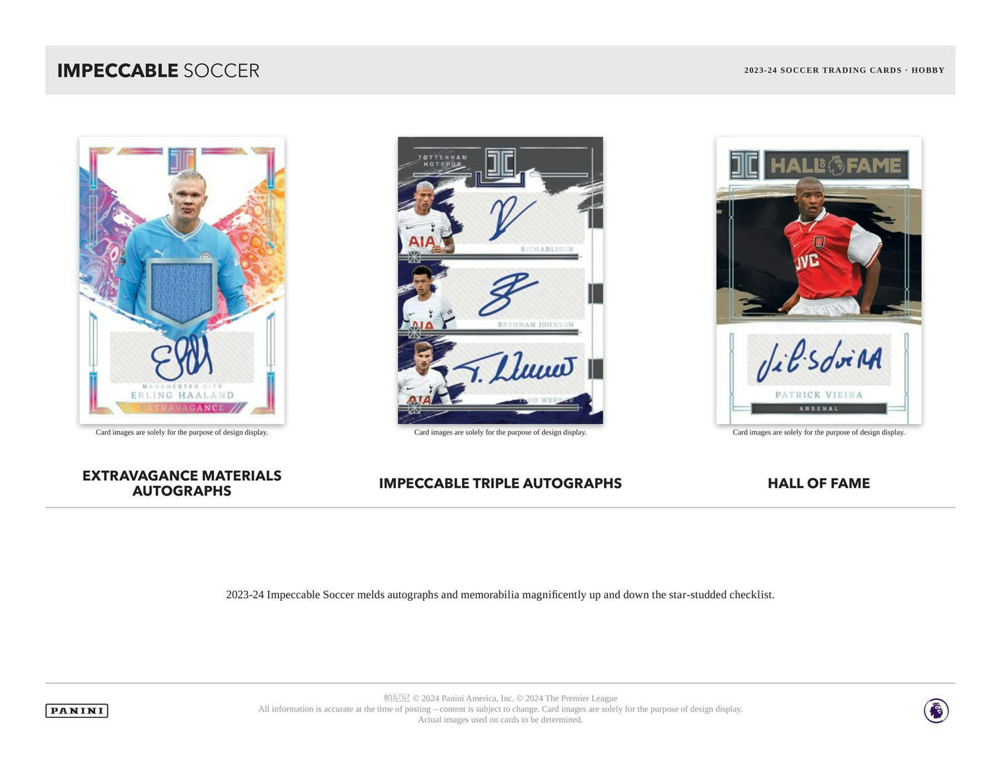 2023 - 24 Panini Impeccable Premier League EPL Soccer Hobby Box - Columbia Hobby - Sports Card Boxes - Toploaders - Card Savers