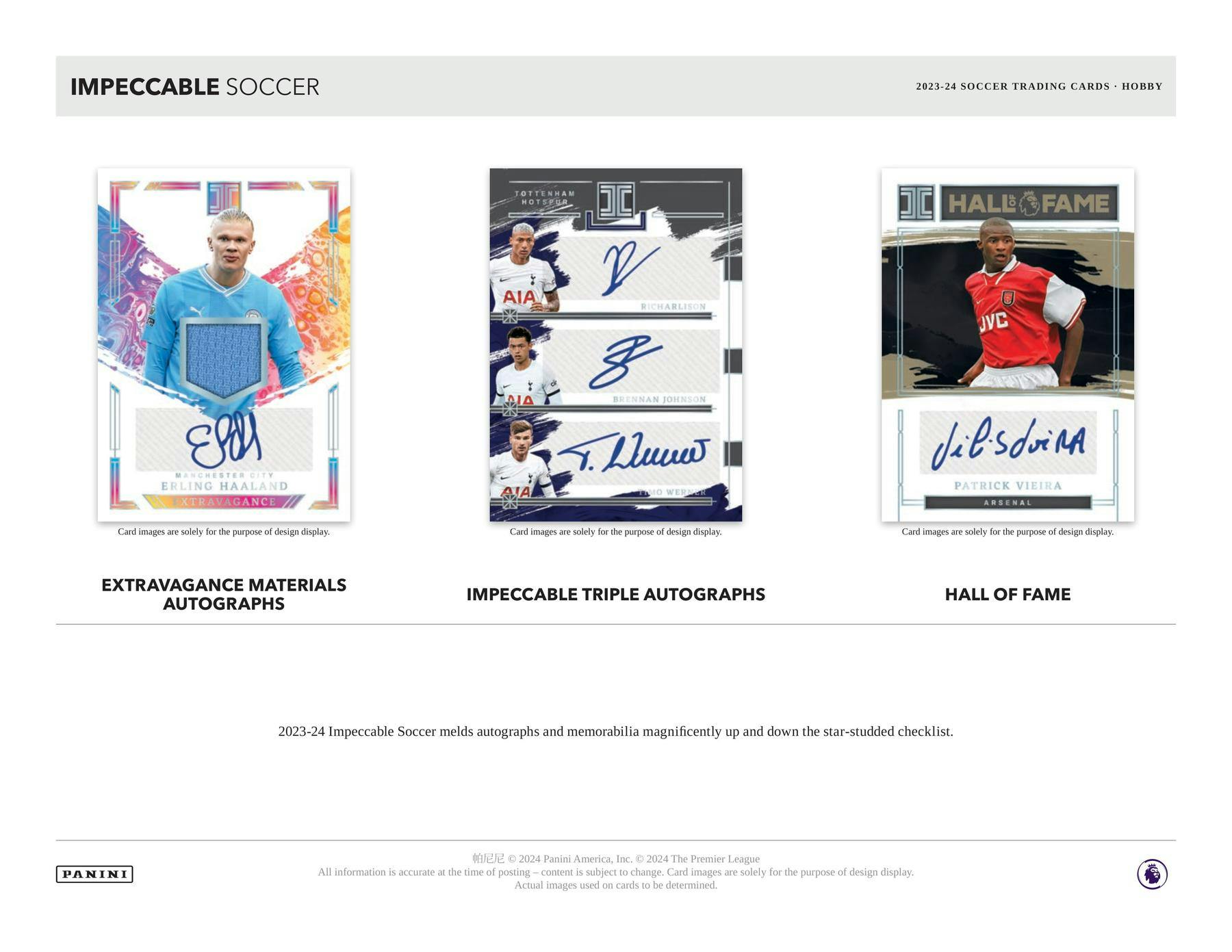 2023 - 24 Panini Impeccable Premier League EPL Soccer Hobby Box - Columbia Hobby - Sports Card Boxes - Toploaders - Card Savers