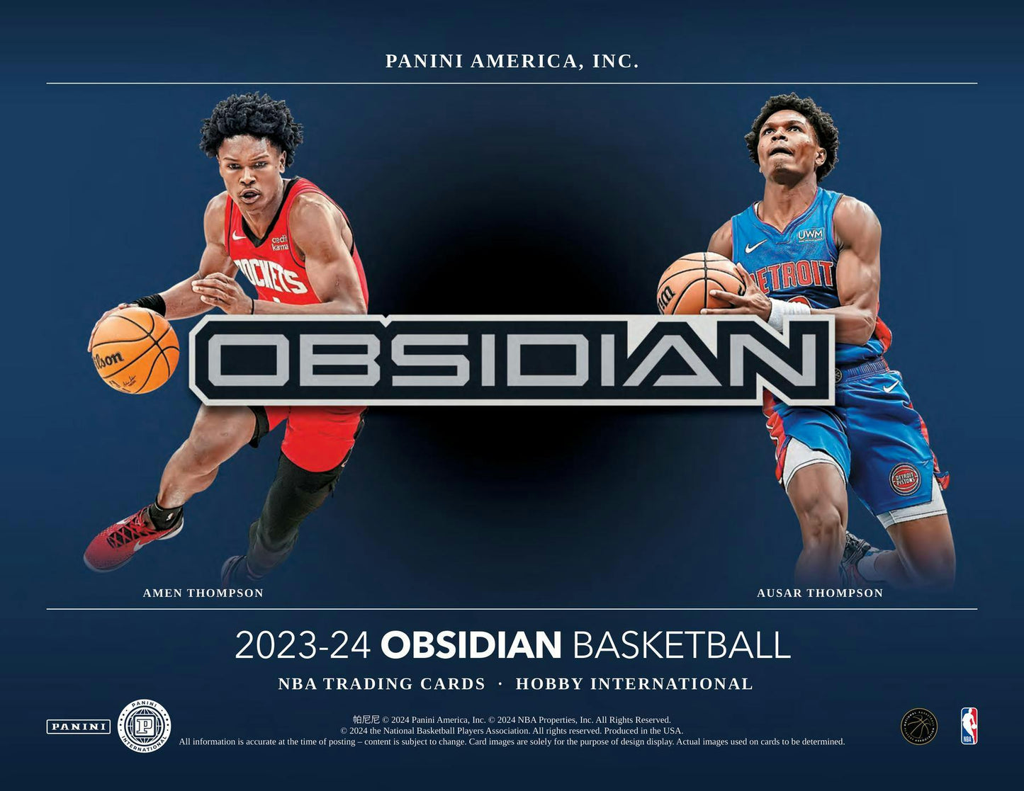 2023 - 24 Panini Obsidian Basketball International Hobby Box - Columbia Hobby - Sports Card Boxes - Toploaders - Card Savers