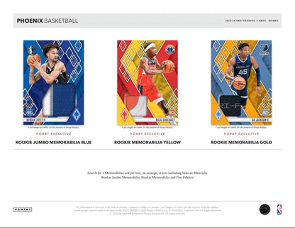 2023 - 24 Panini Phoenix Basketball Hobby Box - Columbia Hobby - Sports Card Boxes - Toploaders - Card Savers