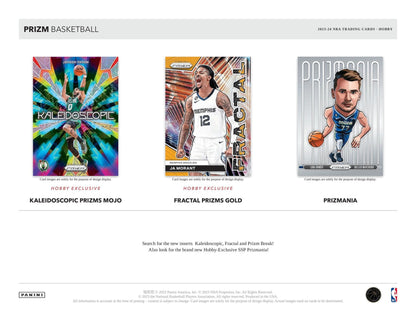 2023 - 24 Panini Prizm Basketball Hobby Box - Columbia Hobby - Sports Card Boxes - Toploaders - Card Savers