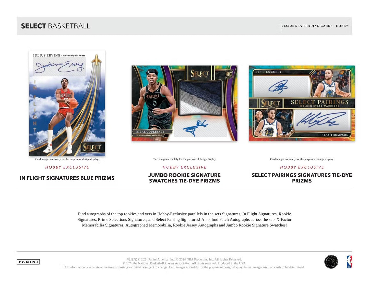 2023 - 24 Panini Select Basketball Hobby Box - Columbia Hobby - Sports Card Boxes - Toploaders - Card Savers