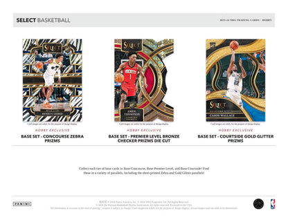 2023 - 24 Panini Select Basketball Hobby Box - Columbia Hobby - Sports Card Boxes - Toploaders - Card Savers