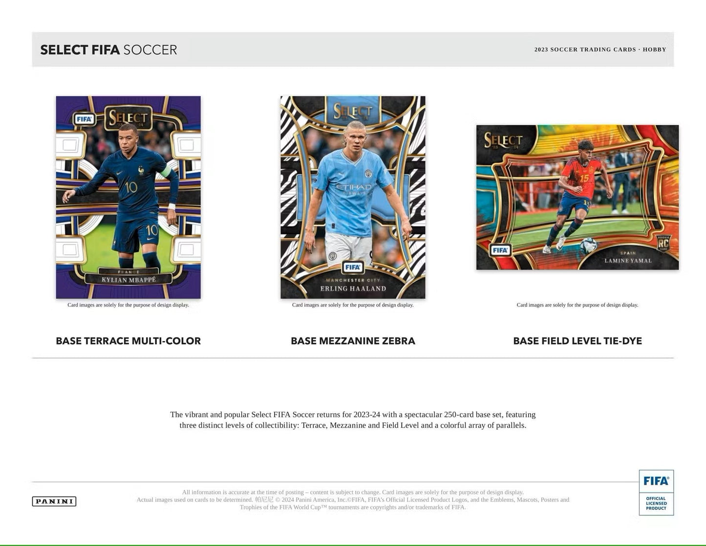 2023 - 24 Panini Select FIFA Soccer Hobby Box - Columbia Hobby - Sports Card Boxes - Toploaders - Card Savers