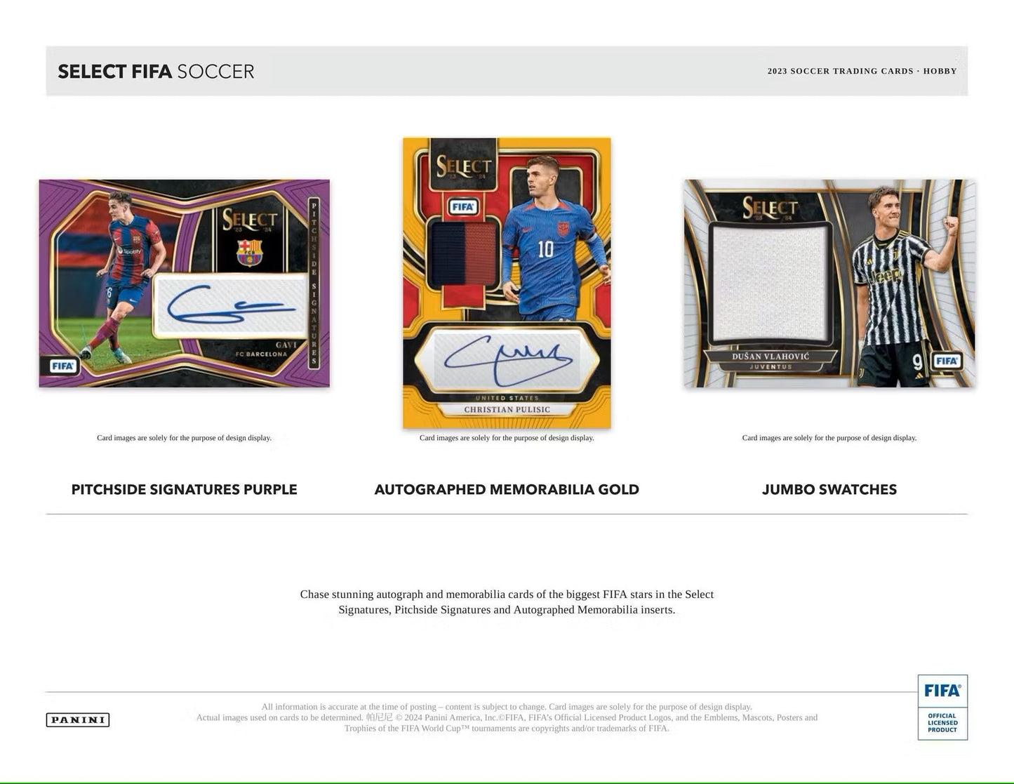 2023 - 24 Panini Select FIFA Soccer Hobby Box - Columbia Hobby - Sports Card Boxes - Toploaders - Card Savers