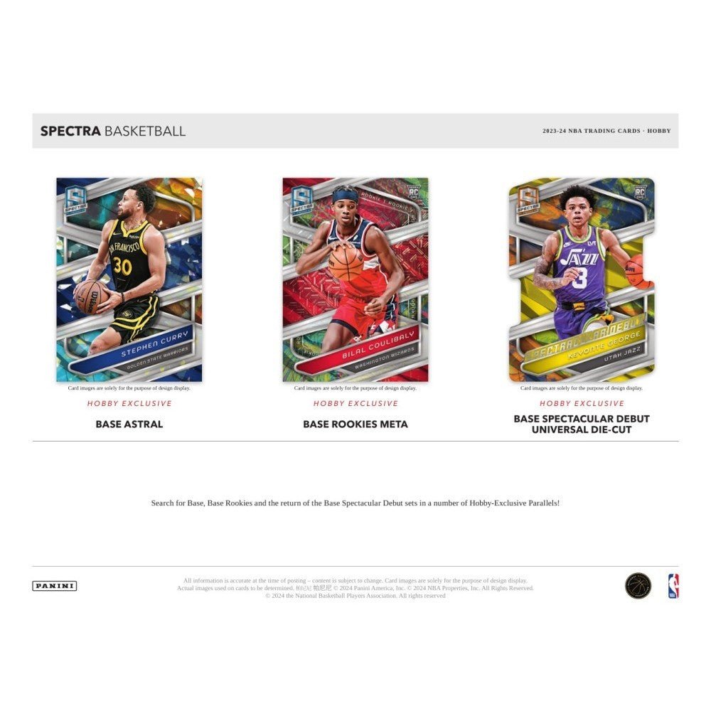 2023 - 24 Panini Spectra Basketball Hobby Box - Columbia Hobby - Sports Card Boxes - Toploaders - Card Savers