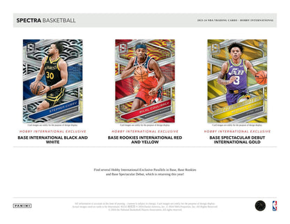 2023 - 24 Panini Spectra Basketball International Hobby Box - Columbia Hobby - Sports Card Boxes - Toploaders - Card Savers