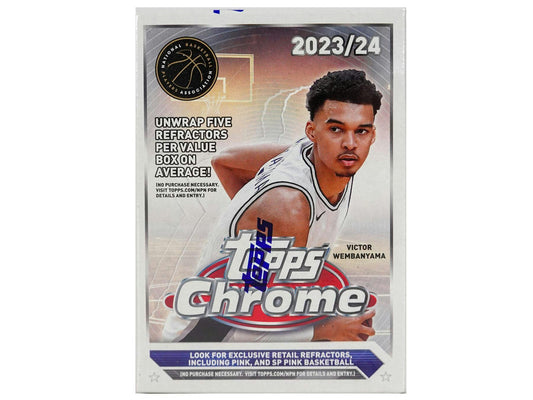 2023 - 24 Topps Chrome Basketball Blaster Box - Columbia Hobby - Sports Card Boxes - Toploaders - Card Savers