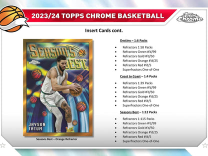 2023 - 24 Topps Chrome Basketball Hobby Box - Columbia Hobby - Sports Card Boxes - Toploaders - Card Savers