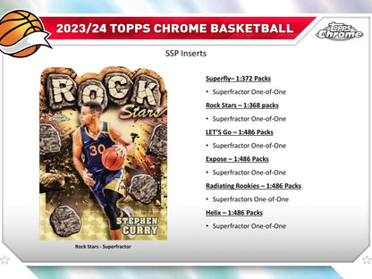 2023 - 24 Topps Chrome Basketball Hobby Box - Columbia Hobby - Sports Card Boxes - Toploaders - Card Savers