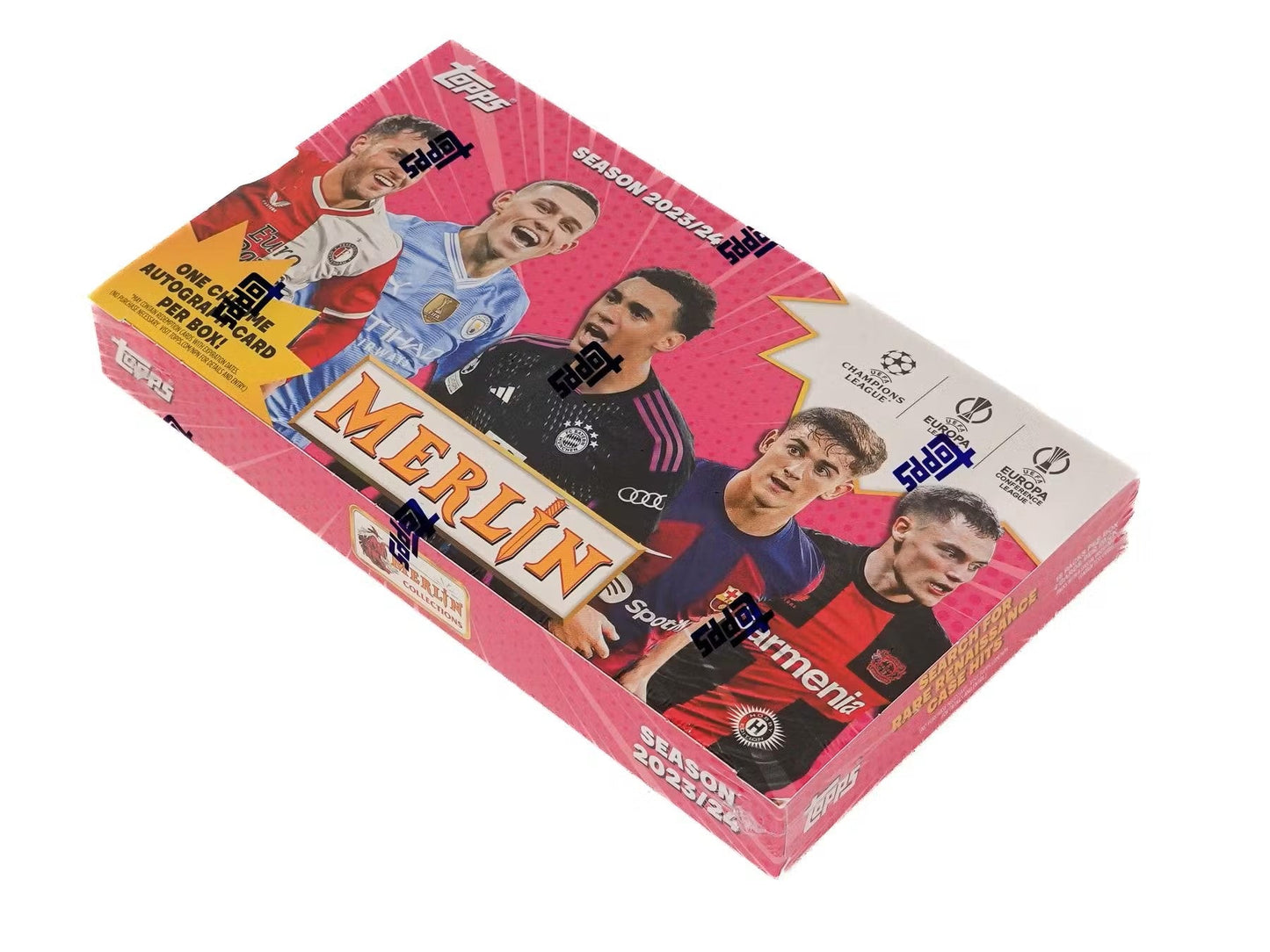 2023 - 24 Topps Chrome Merlin UEFA Club Competitions Soccer Hobby Box - Columbia Hobby - Sports Card Boxes - Toploaders - Card Savers