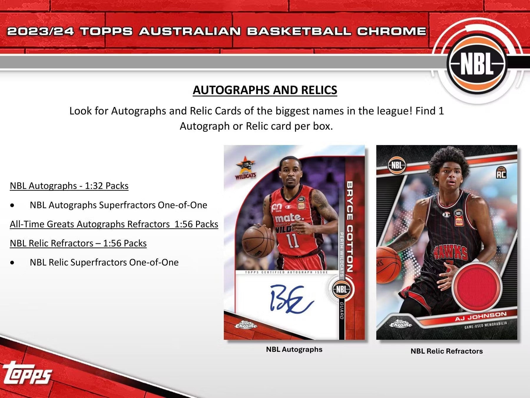 2023 - 24 Topps Chrome NBL Australian Basketball Hobby Box - Columbia Hobby - Sports Card Boxes - Toploaders - Card Savers