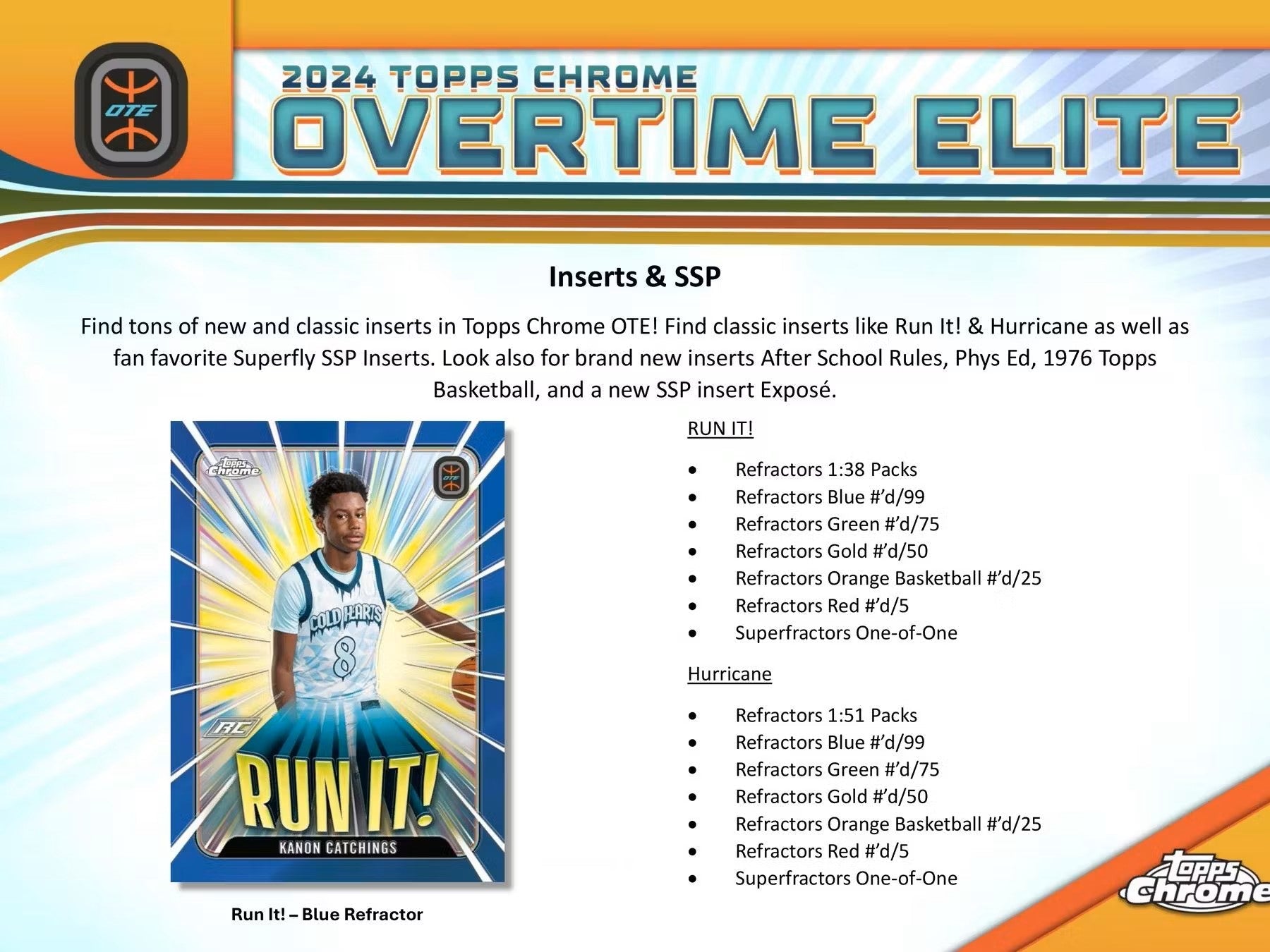 2023 - 24 Topps Chrome Overtime Elite Basketball Hobby Box - Columbia Hobby - Sports Card Boxes - Toploaders - Card Savers