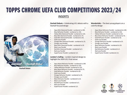 2023 - 24 Topps Chrome UEFA Club Competitions Soccer Breakers Delight Box - Columbia Hobby - Sports Card Boxes - Toploaders - Card Savers