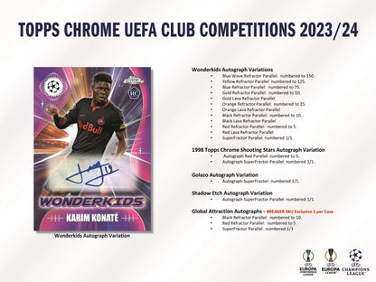 2023 - 24 Topps Chrome UEFA Club Competitions Soccer Breakers Delight Box - Columbia Hobby - Sports Card Boxes - Toploaders - Card Savers
