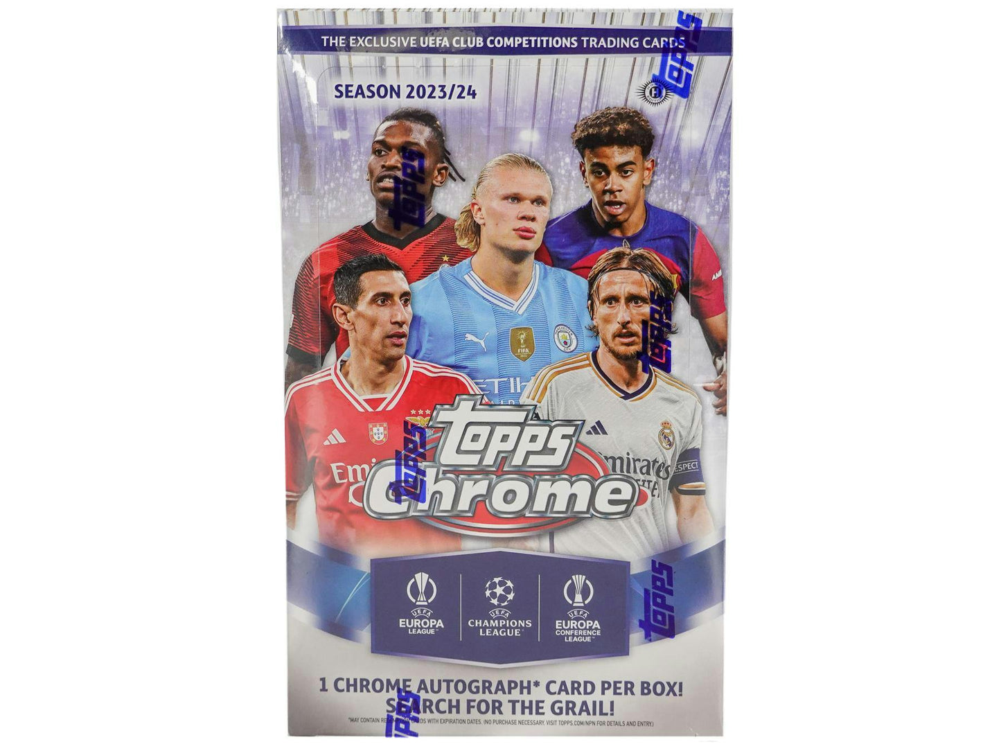 2023 - 24 Topps Chrome UEFA Club Competitions Soccer Hobby Box - Columbia Hobby - Sports Card Boxes - Toploaders - Card Savers