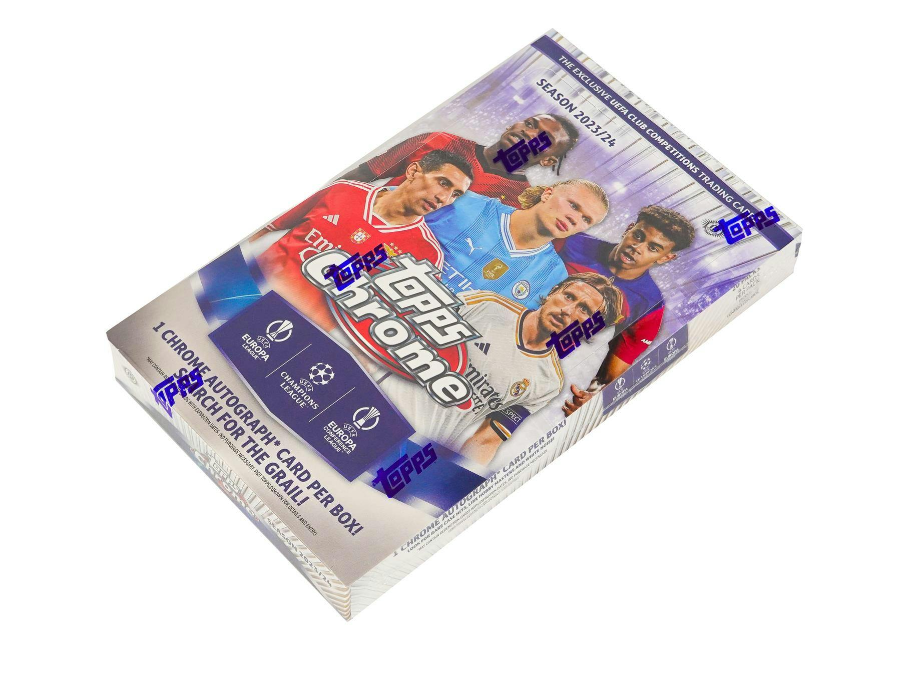 2023 - 24 Topps Chrome UEFA Club Competitions Soccer Hobby Box - Columbia Hobby - Sports Card Boxes - Toploaders - Card Savers