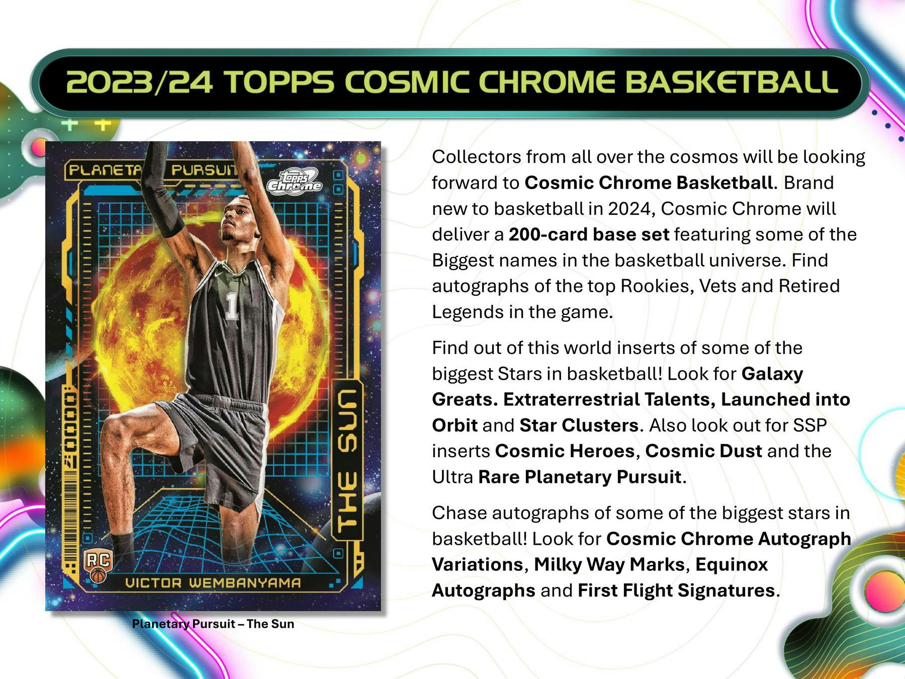 2023 - 24 Topps Cosmic Chrome Basketball Hobby Box - Columbia Hobby - Sports Card Boxes - Toploaders - Card Savers