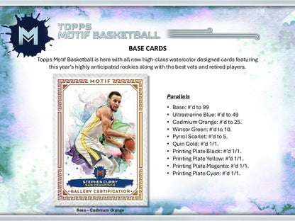 2023 - 24 Topps Motif Basketball Hobby Box - Columbia Hobby - Sports Card Boxes - Toploaders - Card Savers