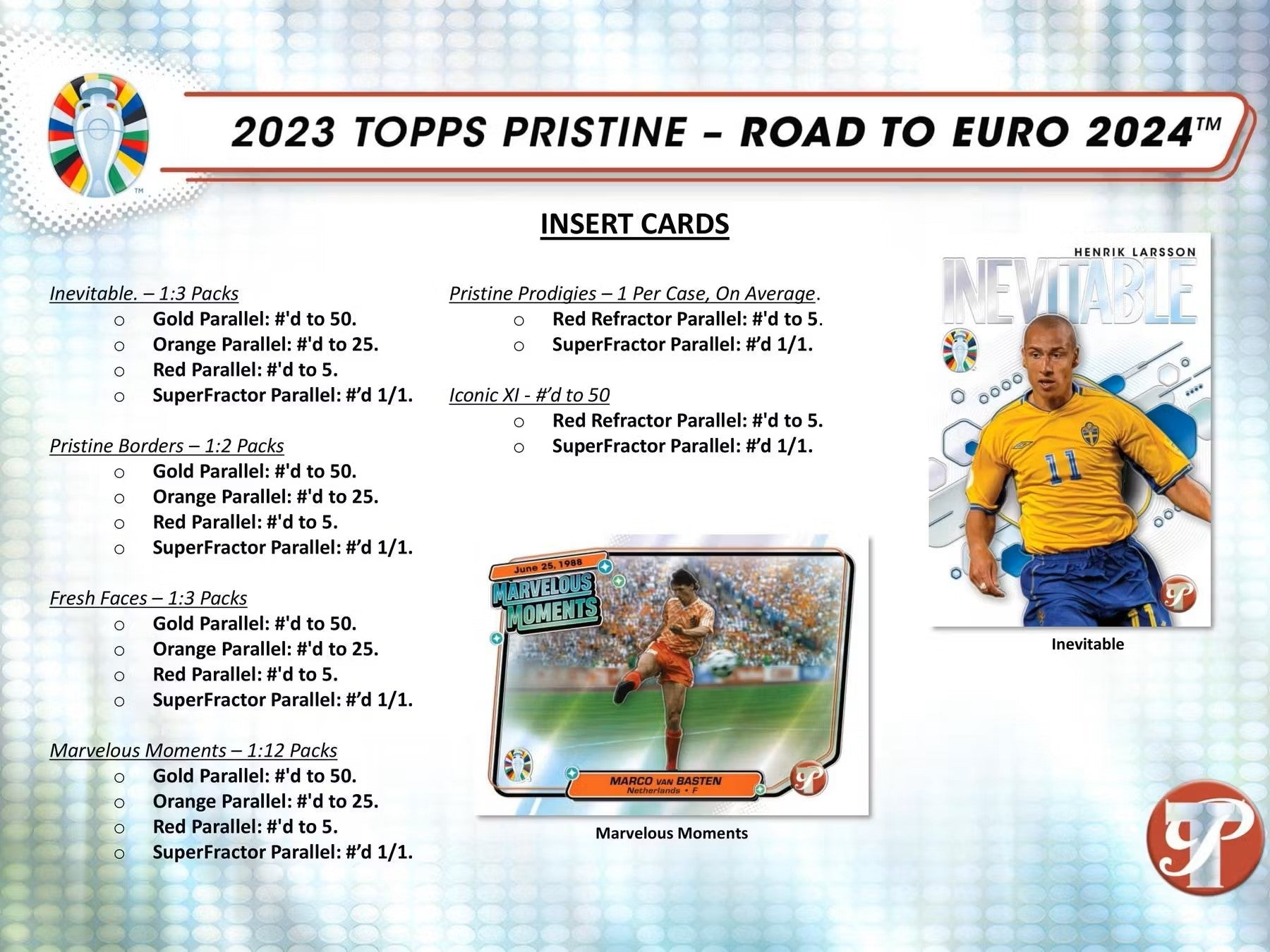 2023 - 24 Topps Pristine Road to Euros Soccer Hobby Box - Columbia Hobby - Sports Card Boxes - Toploaders - Card Savers